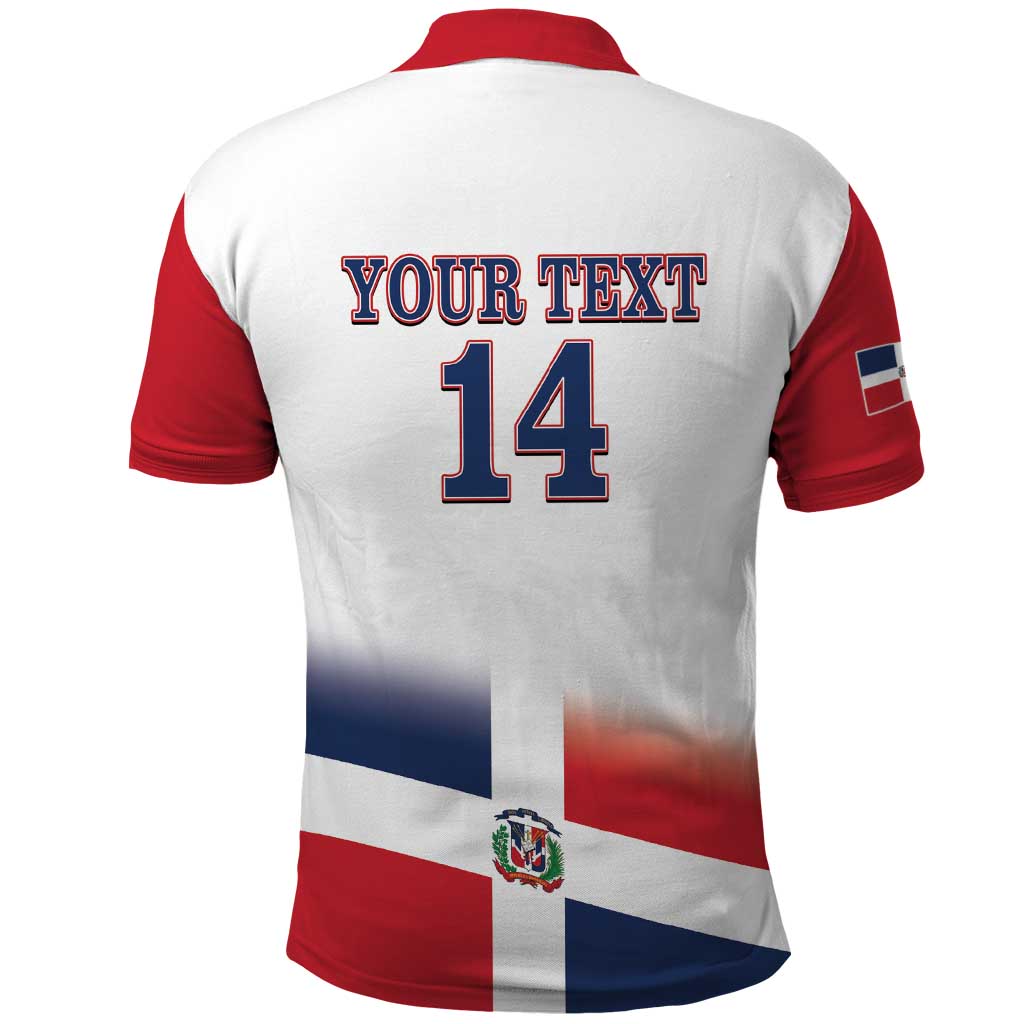 Custom Dominican Republic 2025 Baseball Polo Shirt Go Champions Flag Style LT14
