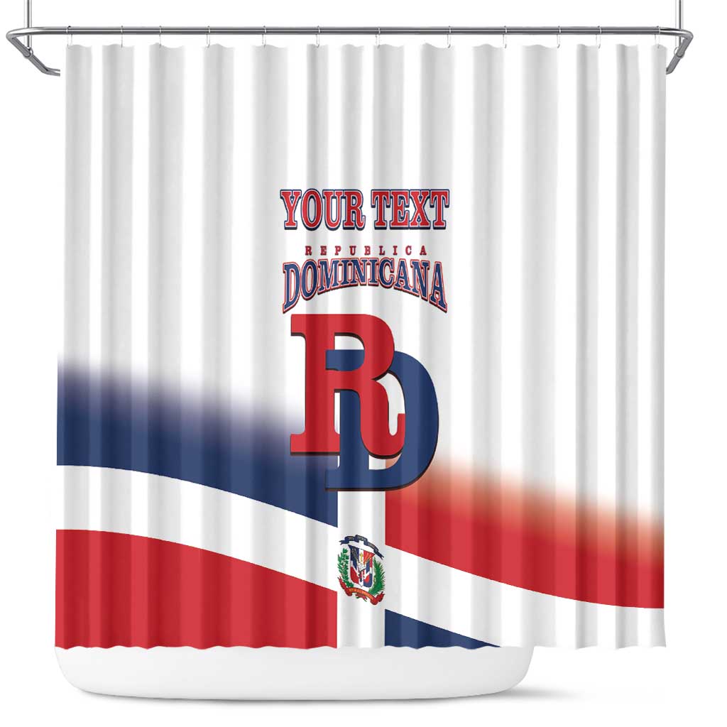 Custom Dominican Republic 2025 Baseball Shower Curtain Go Champions Flag Style LT14