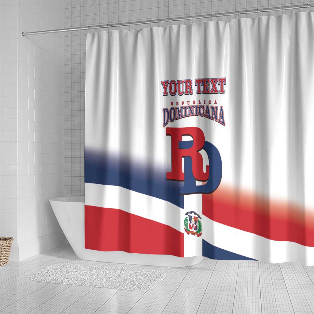 Custom Dominican Republic 2025 Baseball Shower Curtain Go Champions Flag Style LT14