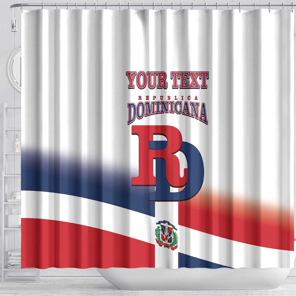 Custom Dominican Republic 2025 Baseball Shower Curtain Go Champions Flag Style LT14