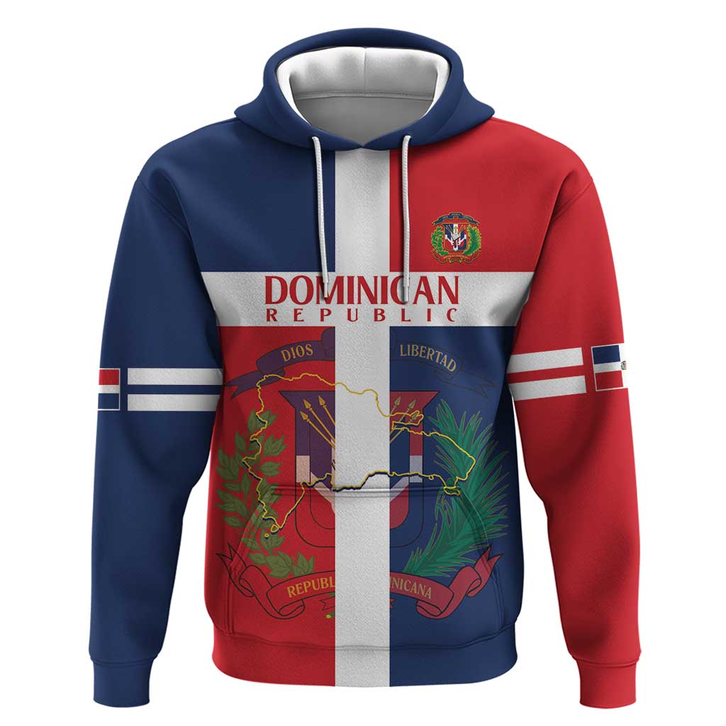 Custom Dominican Republic Football Hoodie Go Champions Flag Style LT14