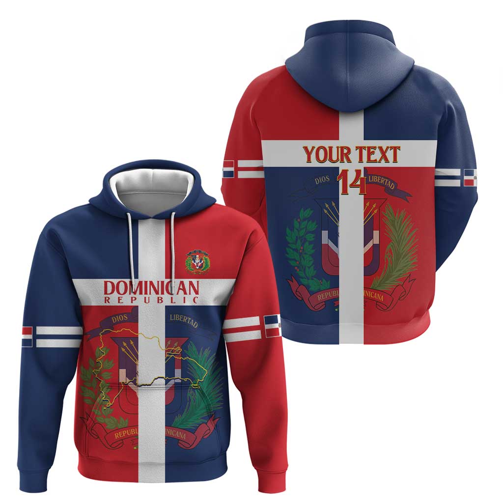 Custom Dominican Republic Football Hoodie Go Champions Flag Style LT14