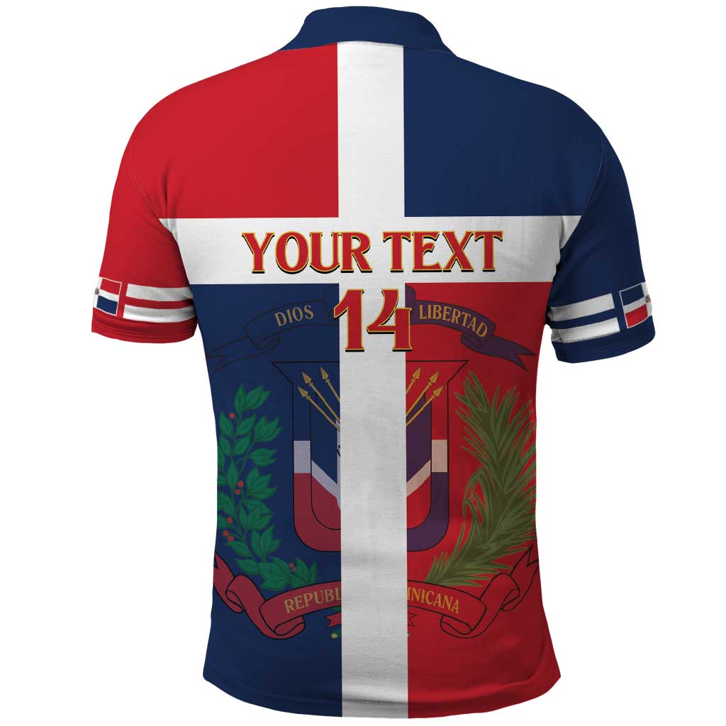 Custom Dominican Republic Football Polo Shirt Go Champions Flag Style LT14