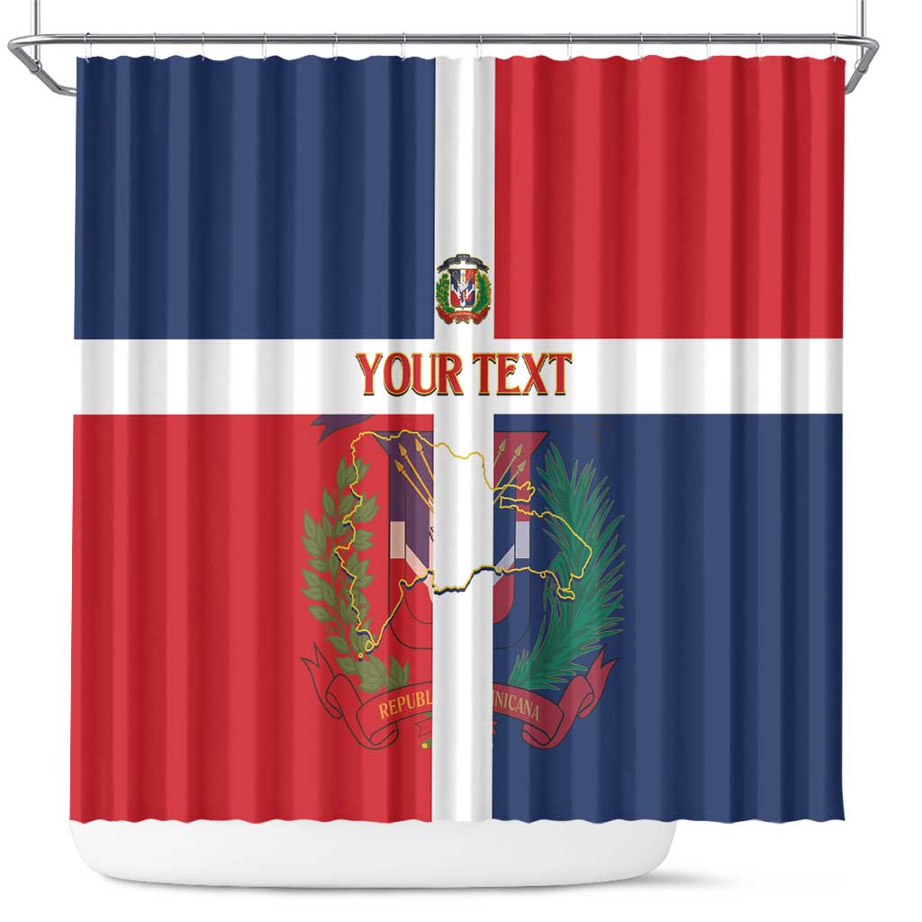 Custom Dominican Republic Football Shower Curtain Go Champions Flag Style LT14