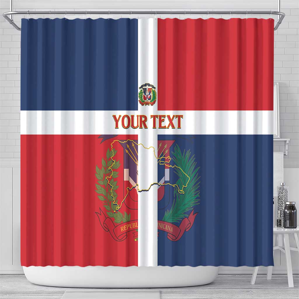 Custom Dominican Republic Football Shower Curtain Go Champions Flag Style LT14