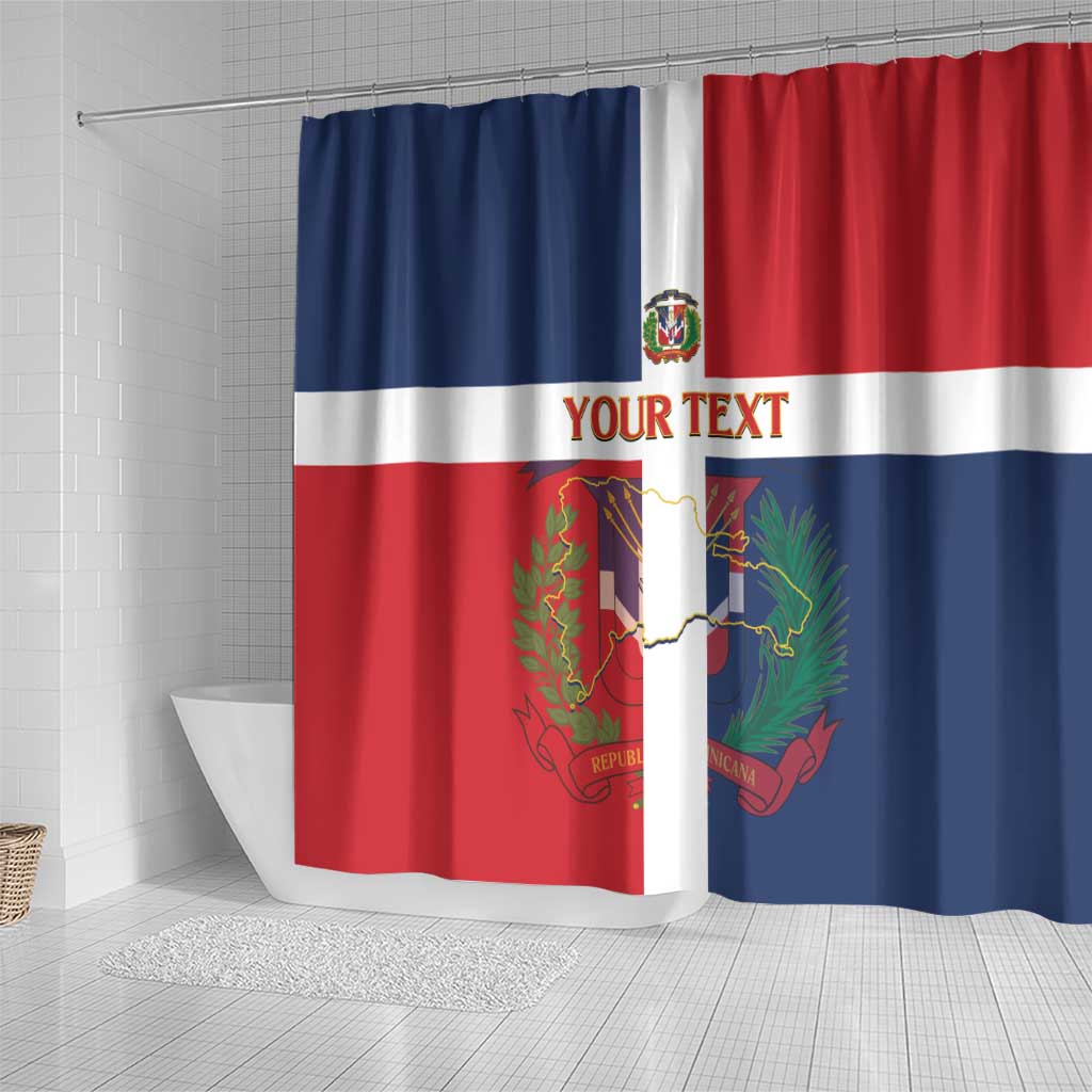 Custom Dominican Republic Football Shower Curtain Go Champions Flag Style LT14