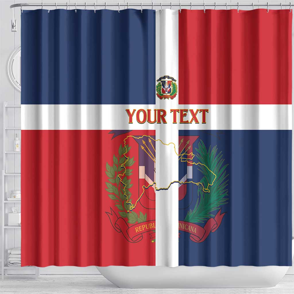 Custom Dominican Republic Football Shower Curtain Go Champions Flag Style LT14