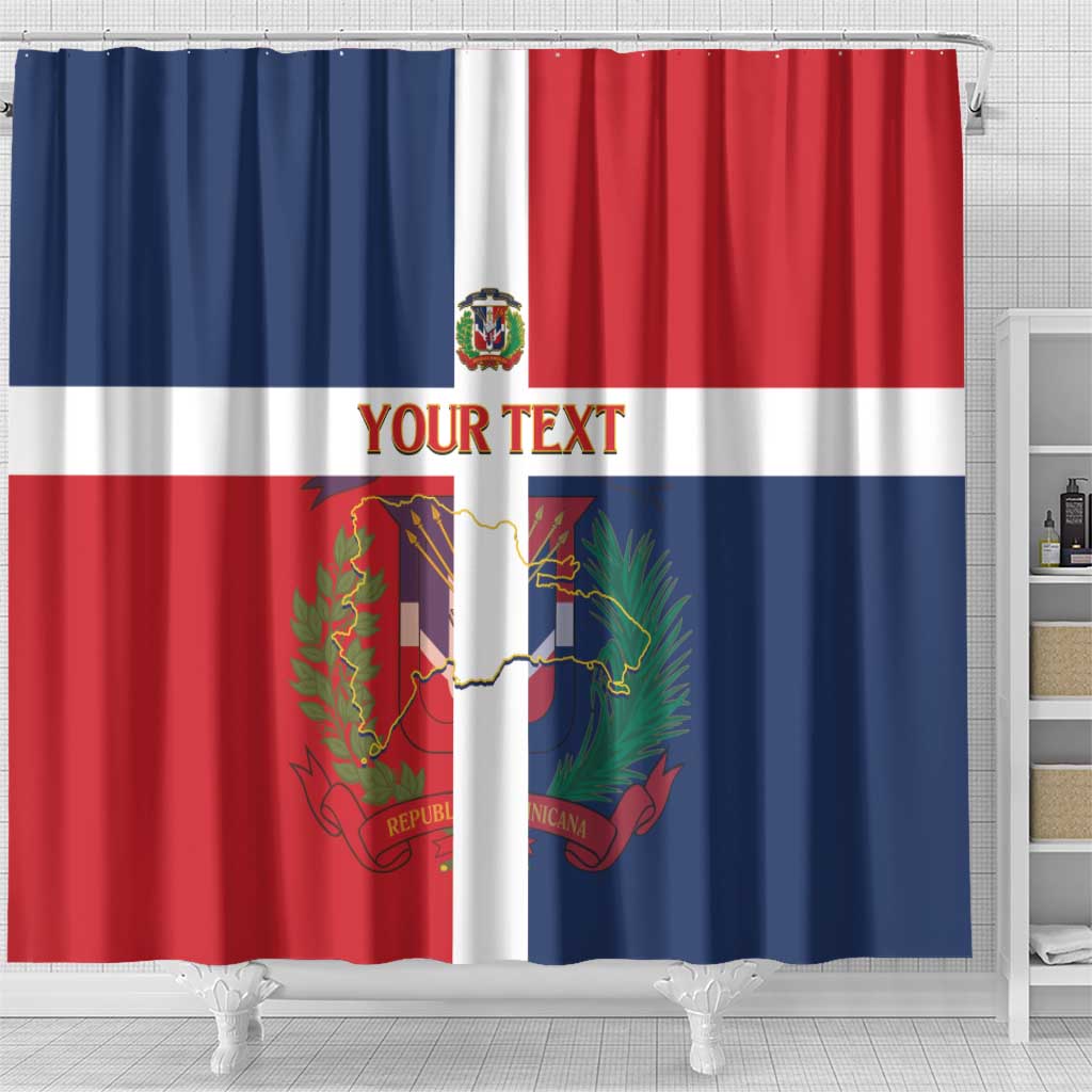 Custom Dominican Republic Football Shower Curtain Go Champions Flag Style LT14