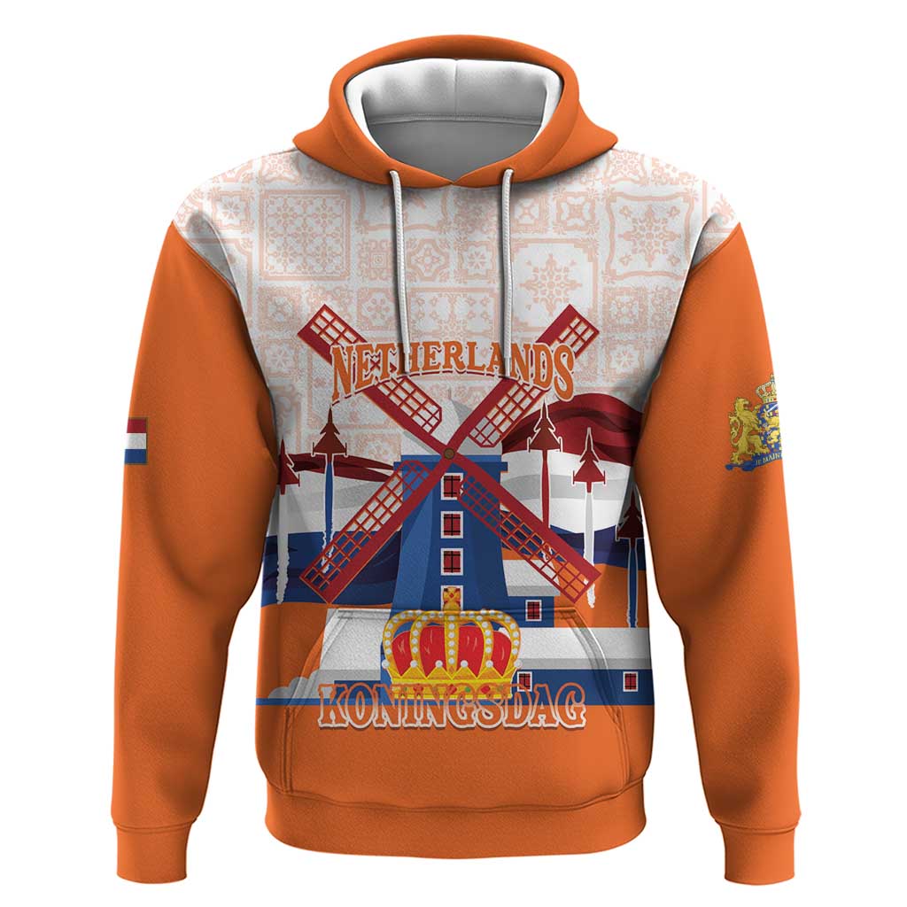 Netherlands King's Day Hoodie Windmill With Nederland Pattern LT14