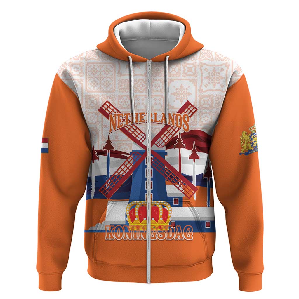 Netherlands King's Day Hoodie Windmill With Nederland Pattern LT14