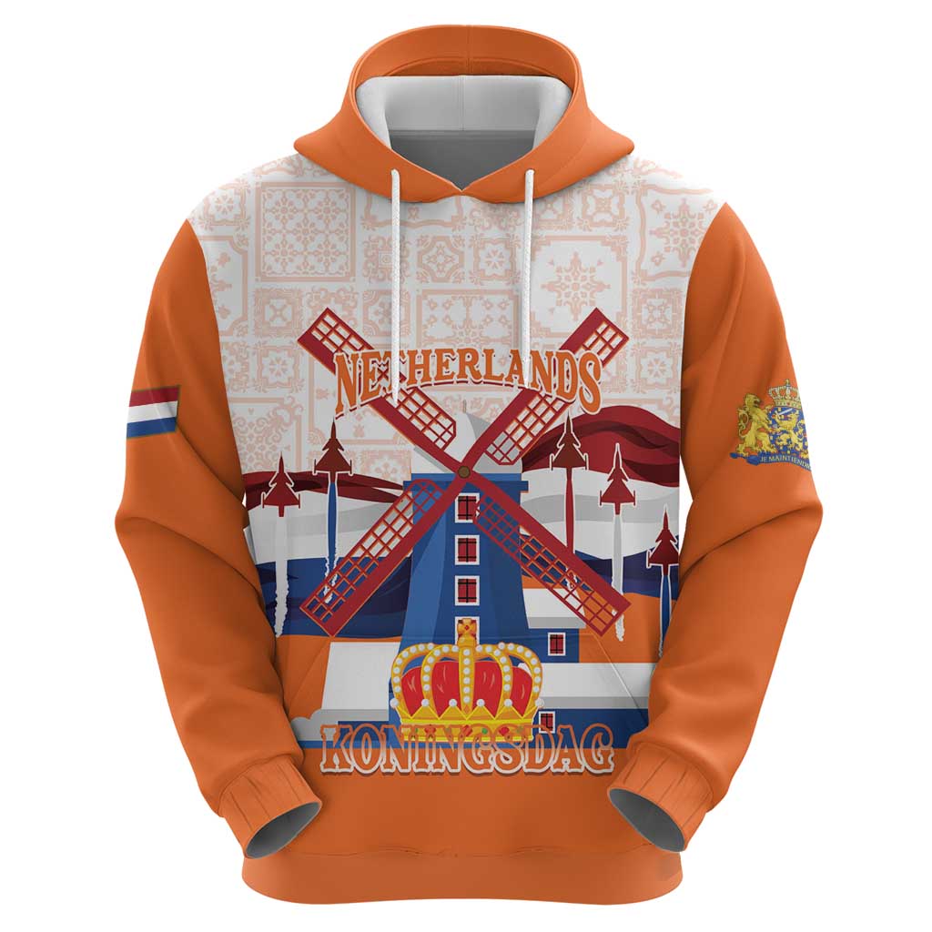 Netherlands King's Day Hoodie Windmill With Nederland Pattern LT14
