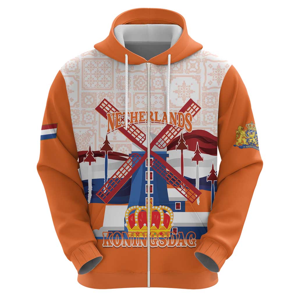 Netherlands King's Day Hoodie Windmill With Nederland Pattern LT14