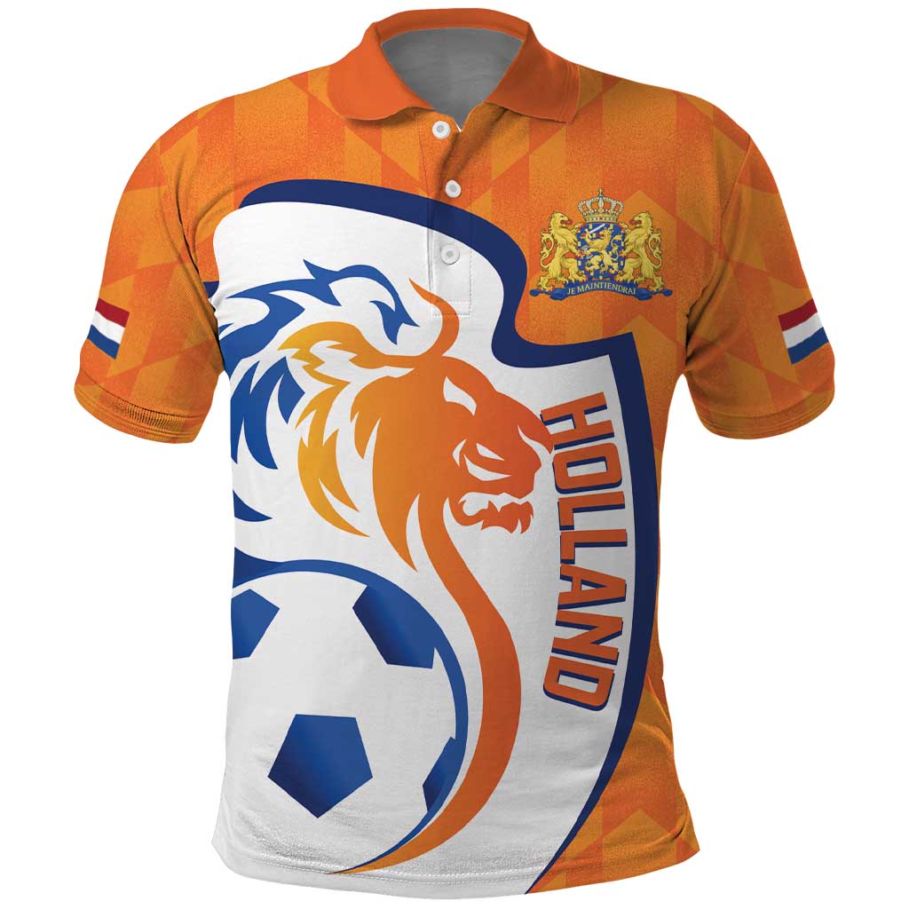 Custom Netherlands Football Polo Shirt 2025 Go Champions Holland LT14