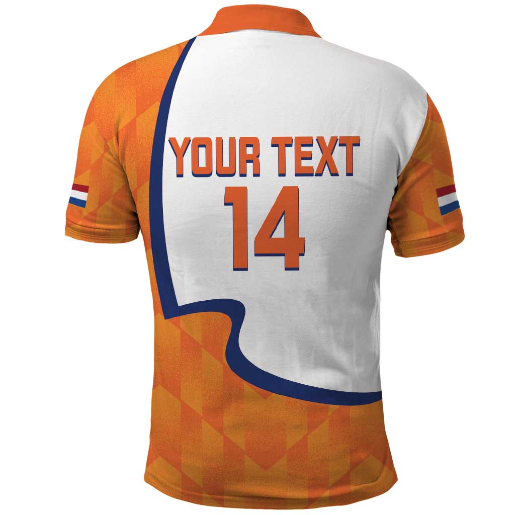 Custom Netherlands Football Polo Shirt 2025 Go Champions Holland LT14