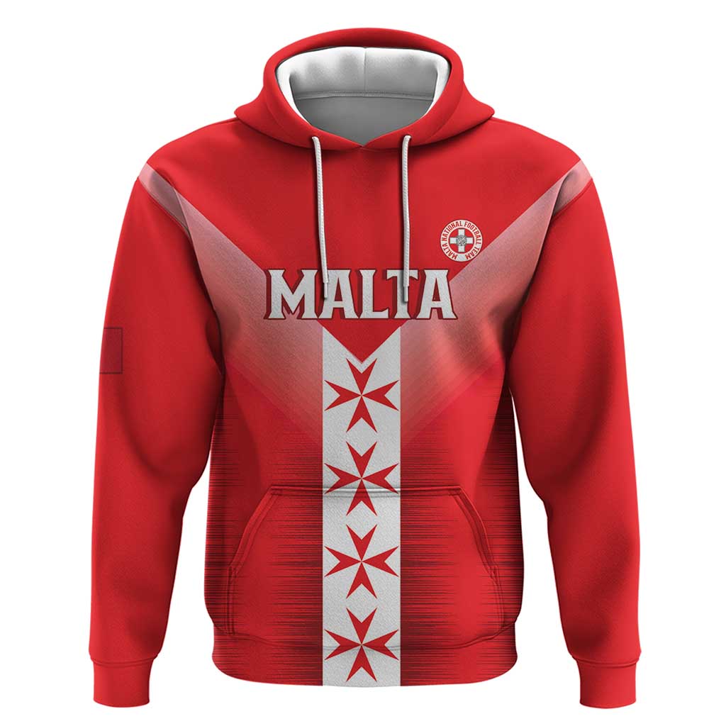 Custom Malta Football Hoodie Maltese Cross Sporty Style LT14
