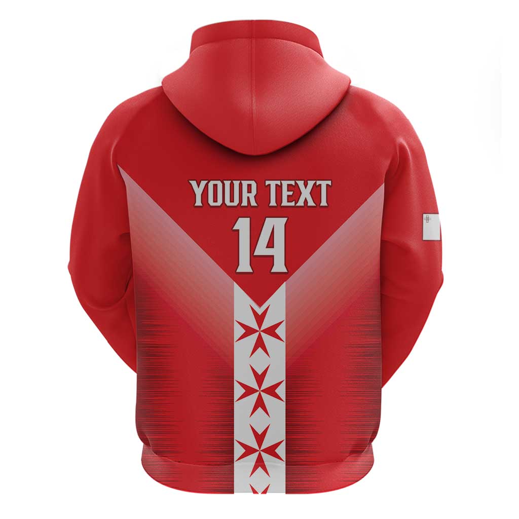 Custom Malta Football Hoodie Maltese Cross Sporty Style LT14