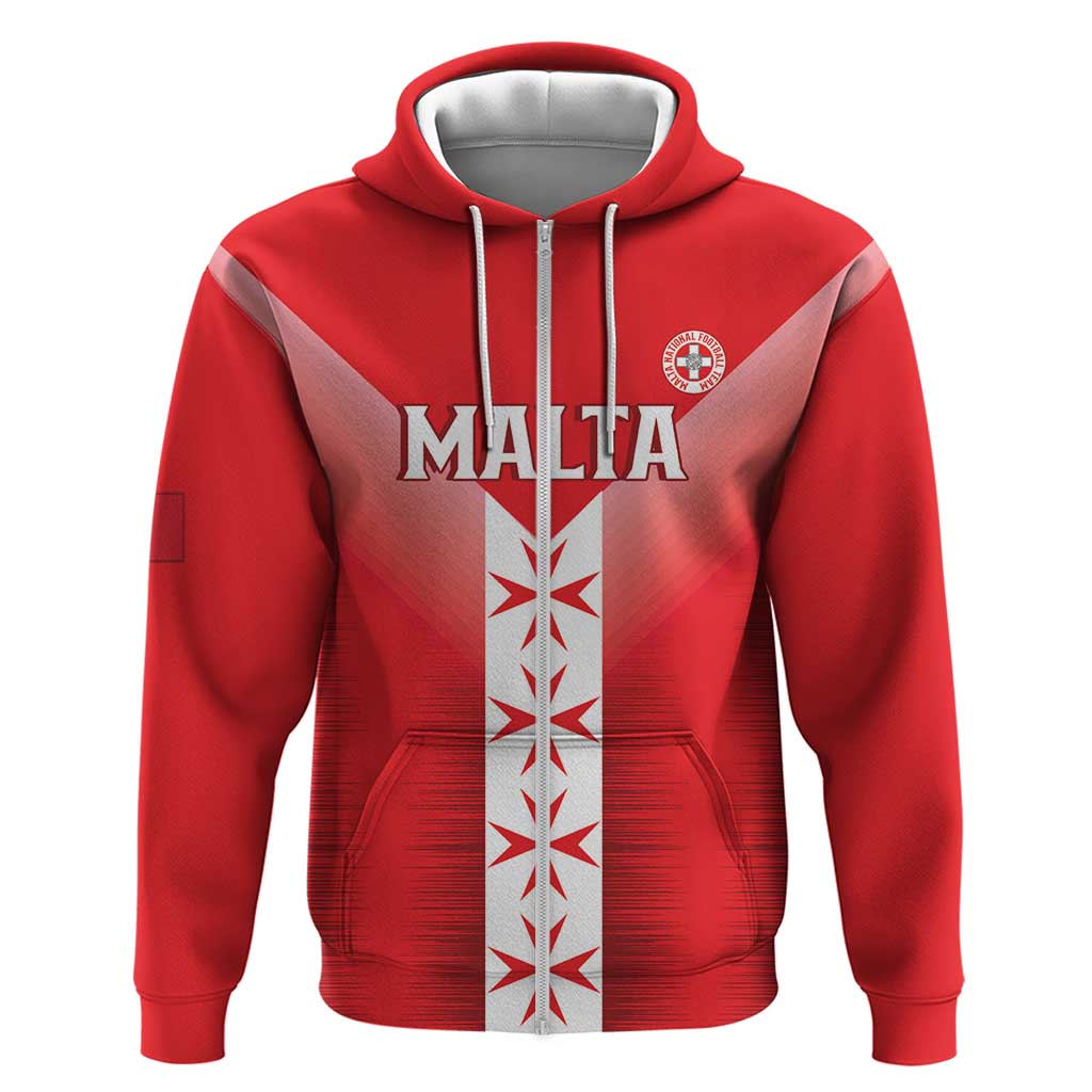 Custom Malta Football Hoodie Maltese Cross Sporty Style LT14