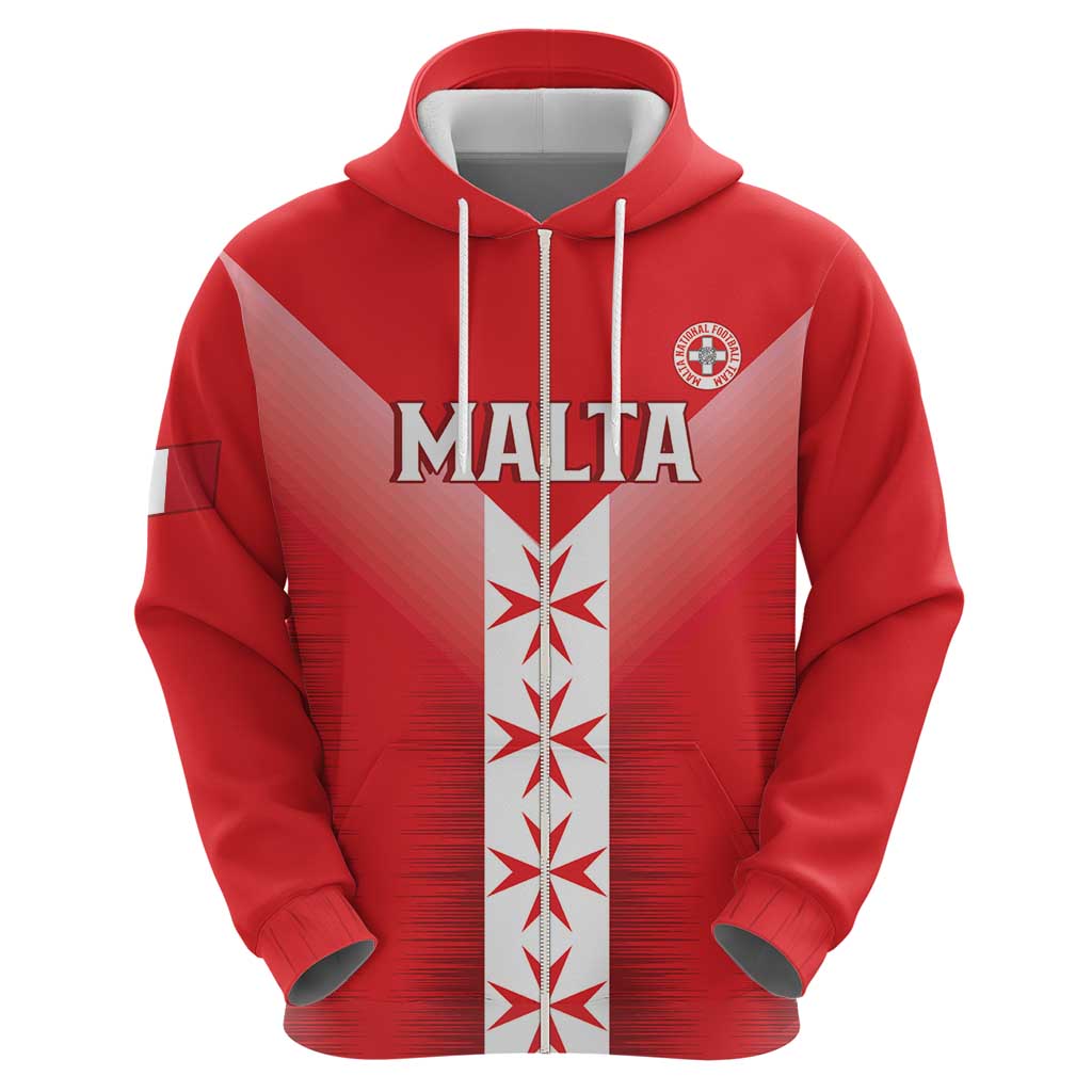 Custom Malta Football Hoodie Maltese Cross Sporty Style LT14