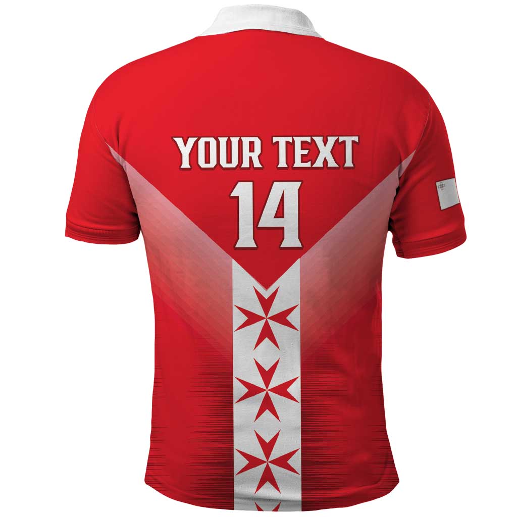 Custom Malta Football Polo Shirt Maltese Cross Sporty Style LT14