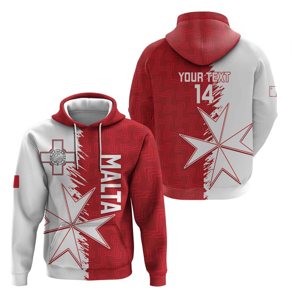 Custom Malta Football Hoodie Go Champions Flag Style LT14