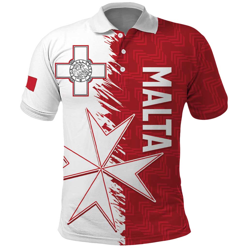 Custom Malta Football Polo Shirt Go Champions Flag Style LT14