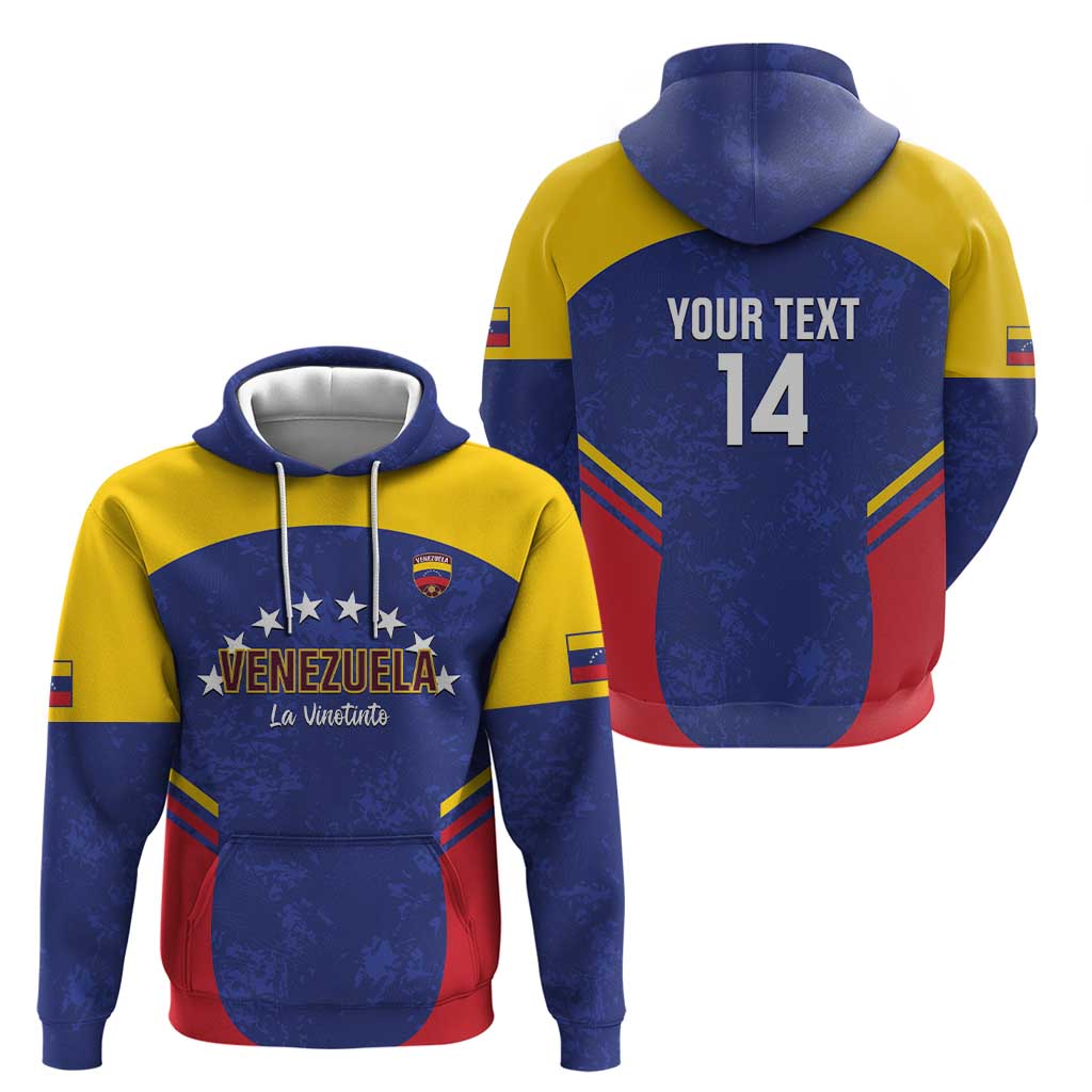 Custom Venezuela Football Hoodie Come On La Vinotinto Flag Color LT14