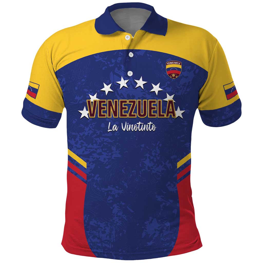 Custom Venezuela Football Polo Shirt Come On La Vinotinto Flag Color LT14