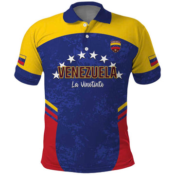 Custom Venezuela Football Polo Shirt Come On La Vinotinto Flag Color LT14