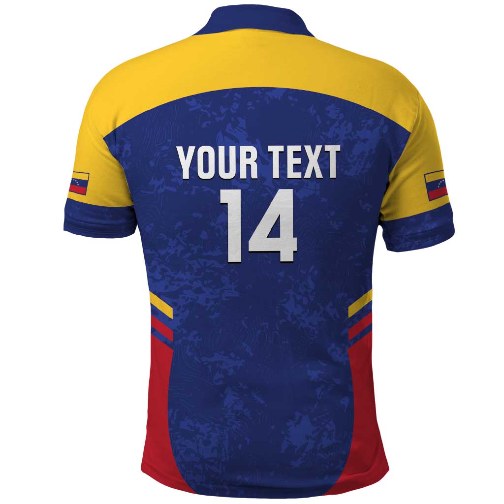 Custom Venezuela Football Polo Shirt Come On La Vinotinto Flag Color LT14
