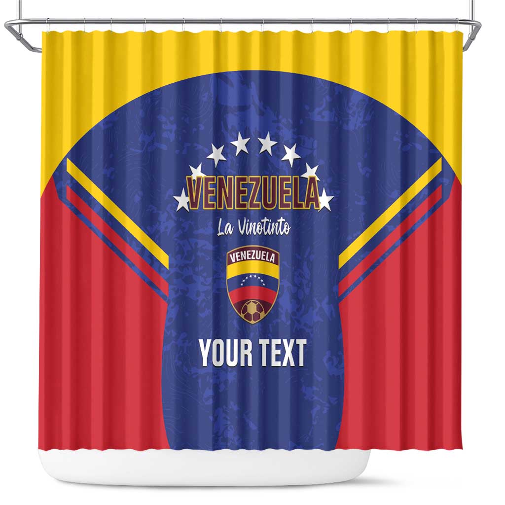 Custom Venezuela Football Shower Curtain Come On La Vinotinto Flag Color LT14