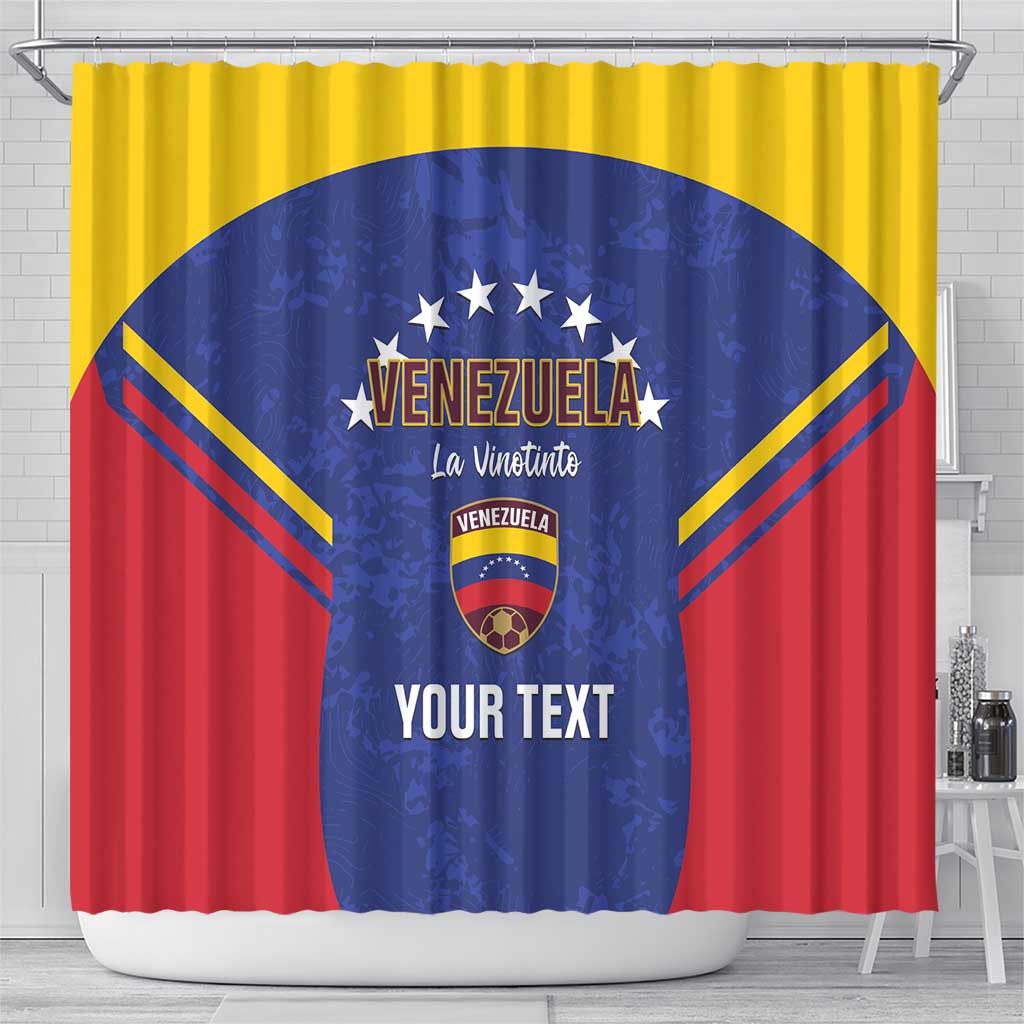 Custom Venezuela Football Shower Curtain Come On La Vinotinto Flag Color LT14