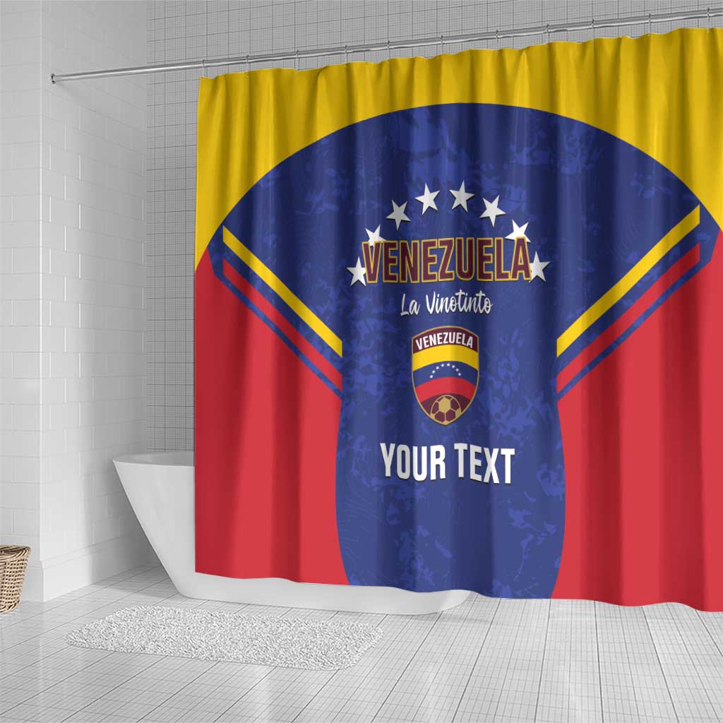 Custom Venezuela Football Shower Curtain Come On La Vinotinto Flag Color LT14