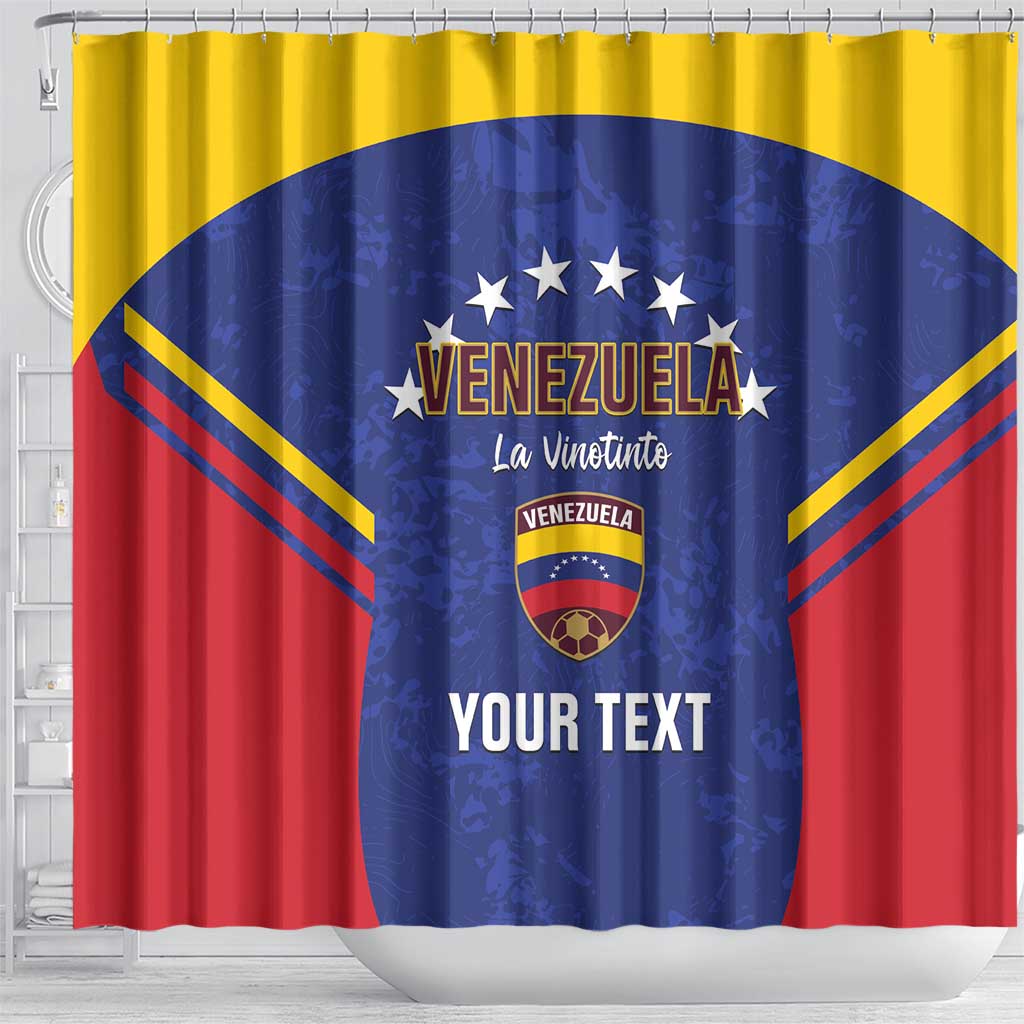 Custom Venezuela Football Shower Curtain Come On La Vinotinto Flag Color LT14