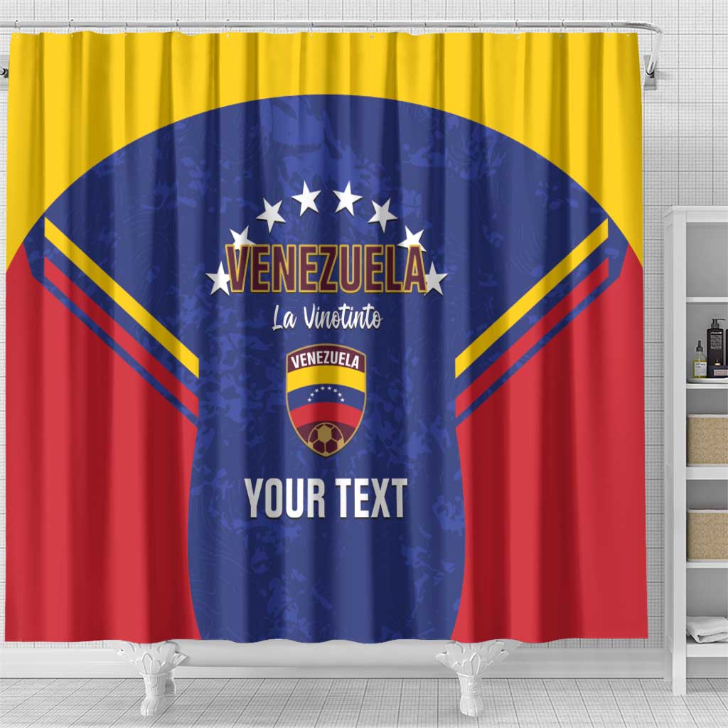Custom Venezuela Football Shower Curtain Come On La Vinotinto Flag Color LT14
