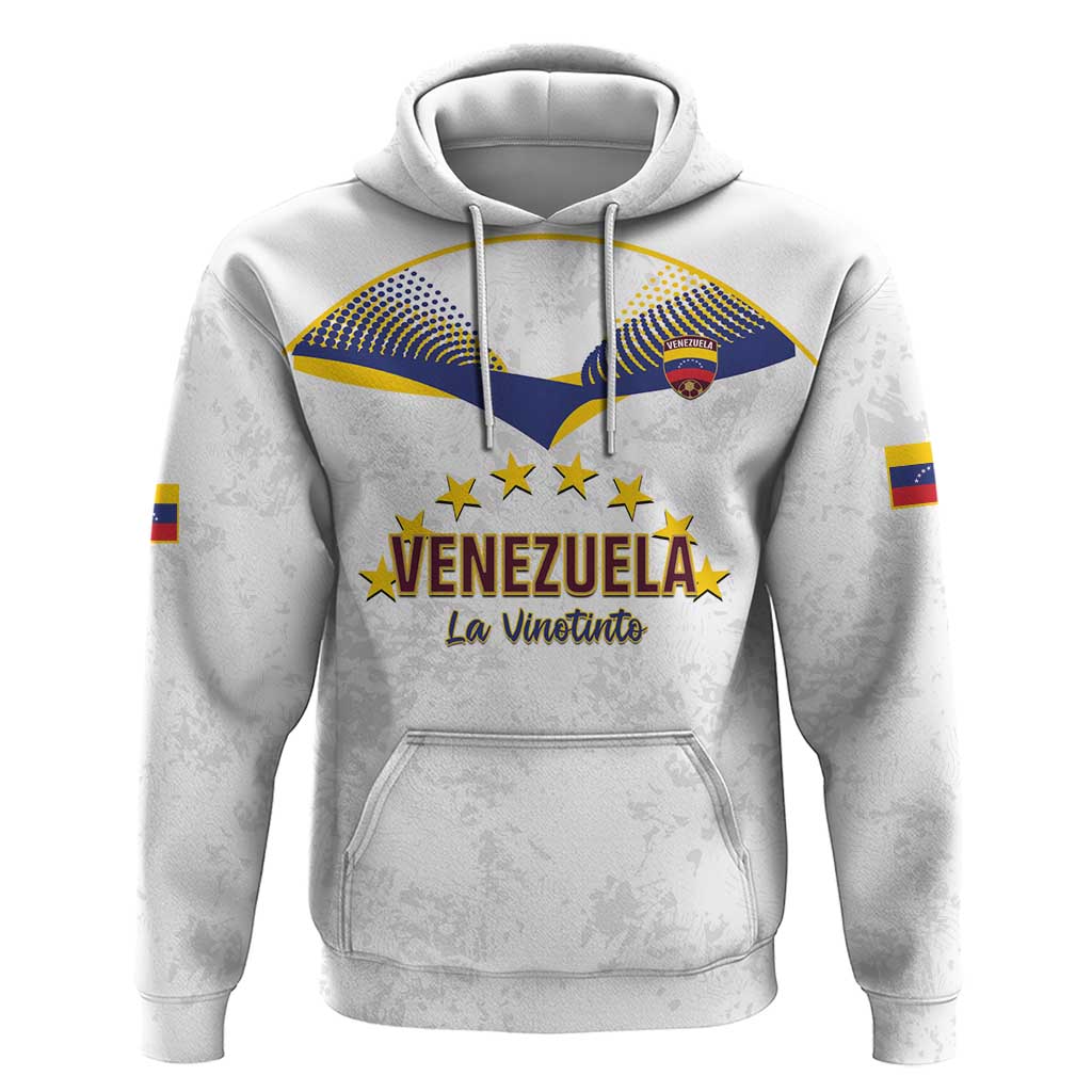 Custom Venezuela Football Hoodie Come On La Vinotinto White LT14