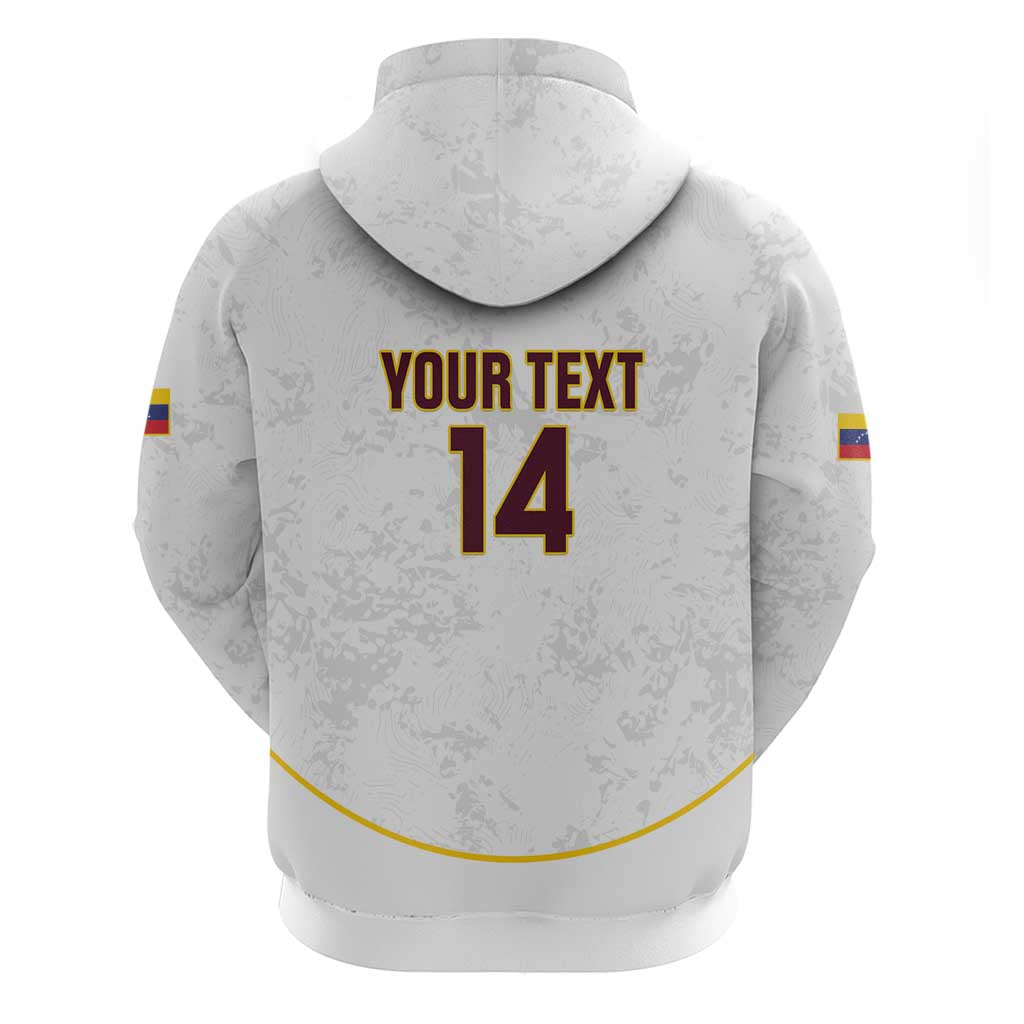 Custom Venezuela Football Hoodie Come On La Vinotinto White LT14
