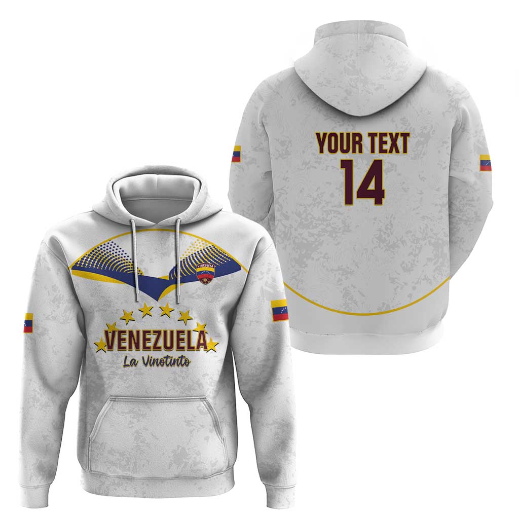 Custom Venezuela Football Hoodie Come On La Vinotinto White LT14
