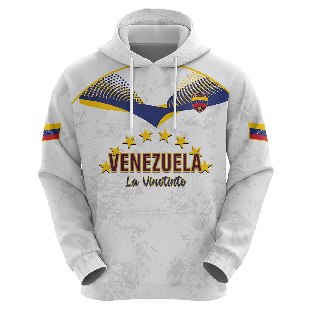 Custom Venezuela Football Hoodie Come On La Vinotinto White LT14