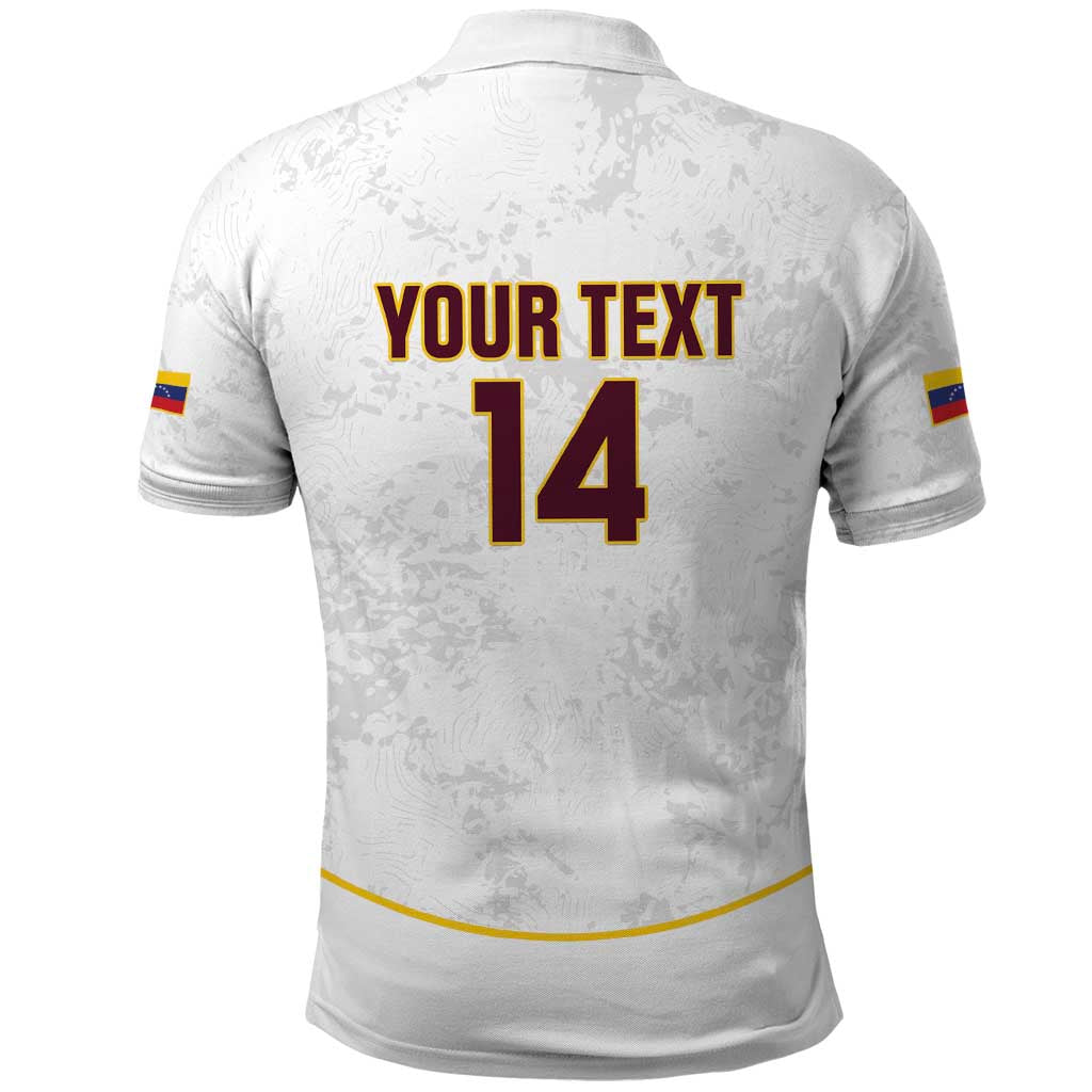 Custom Venezuela Football Polo Shirt Come On La Vinotinto White LT14