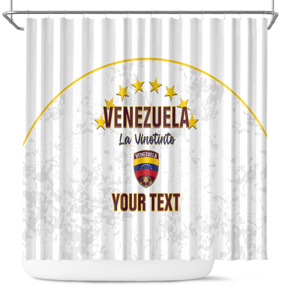 Custom Venezuela Football Shower Curtain Come On La Vinotinto White LT14