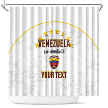 Custom Venezuela Football Shower Curtain Come On La Vinotinto White LT14