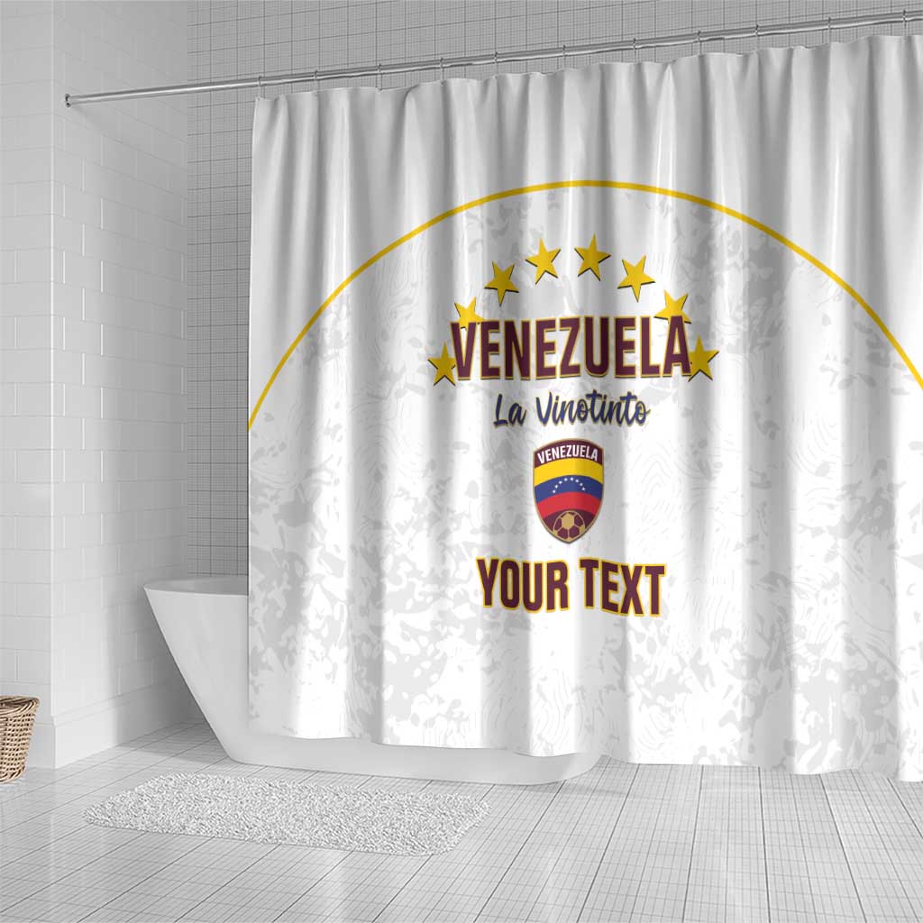 Custom Venezuela Football Shower Curtain Come On La Vinotinto White LT14
