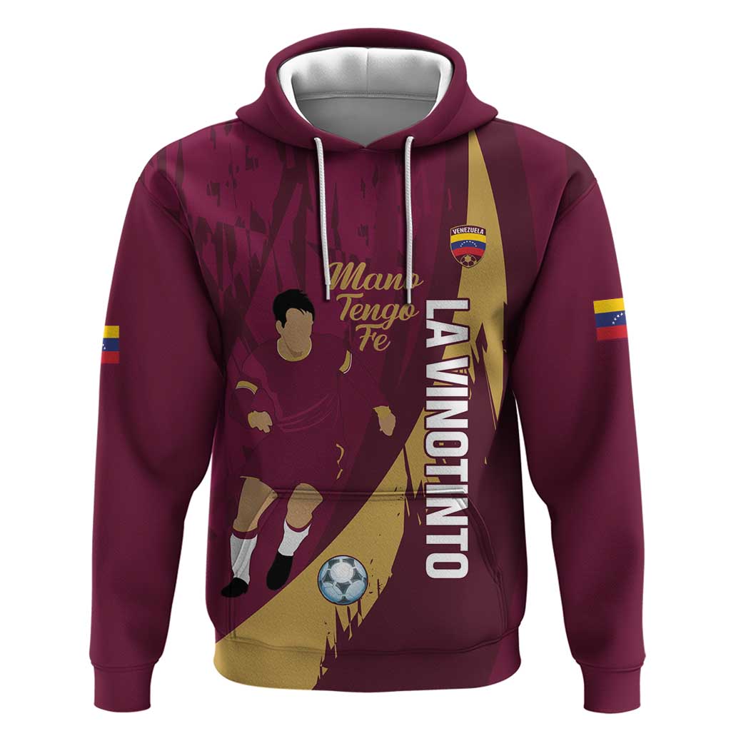 Custom Venezuela Football Hoodie Mano Tengo Fe La Vinotinto LT14