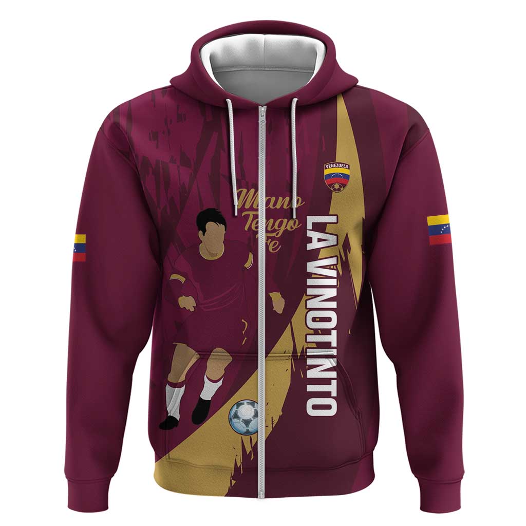 Custom Venezuela Football Hoodie Mano Tengo Fe La Vinotinto LT14