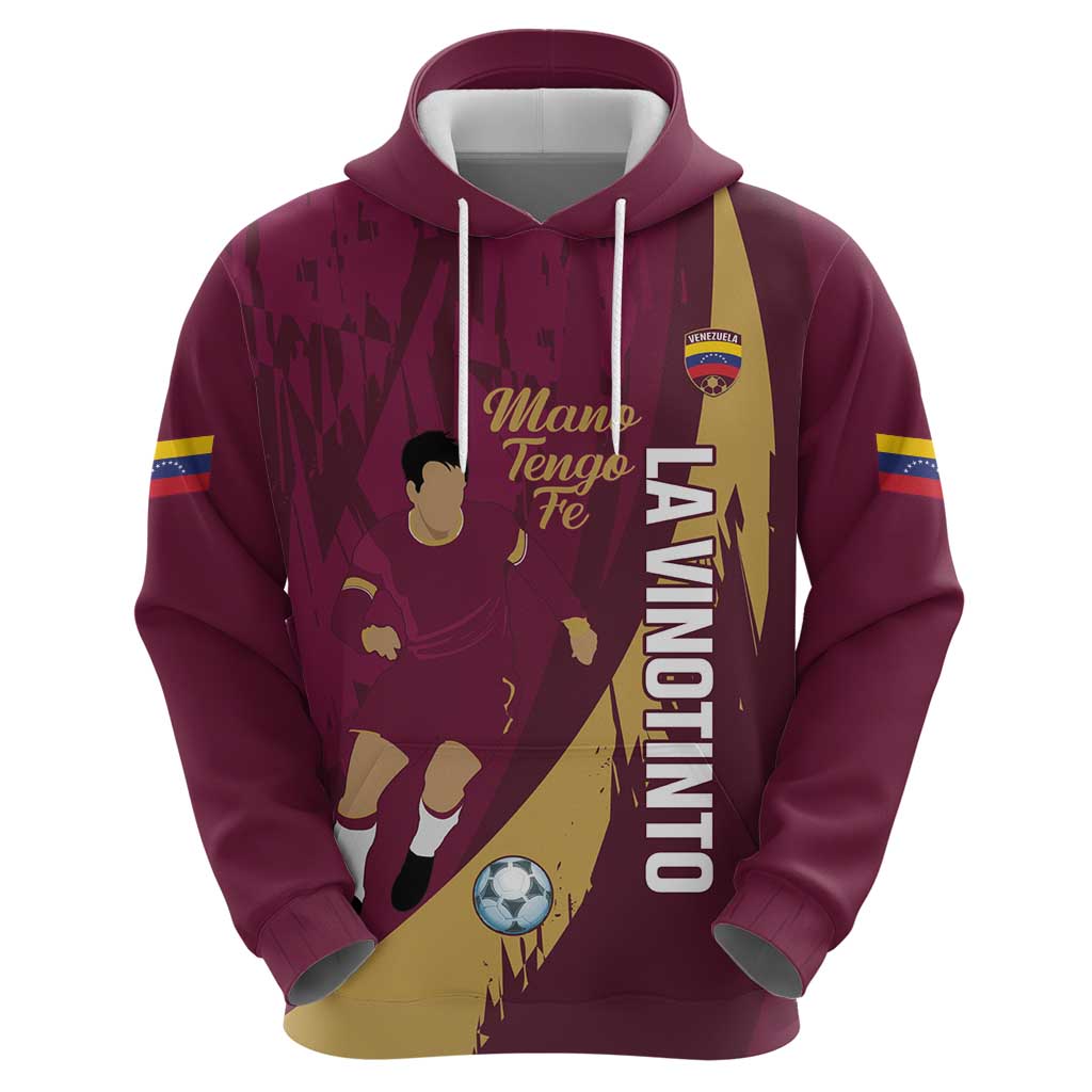 Custom Venezuela Football Hoodie Mano Tengo Fe La Vinotinto LT14