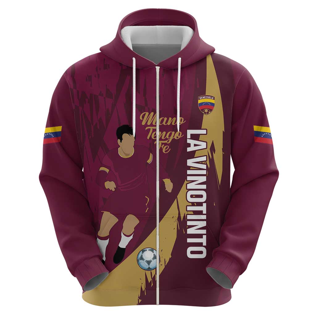 Custom Venezuela Football Hoodie Mano Tengo Fe La Vinotinto LT14