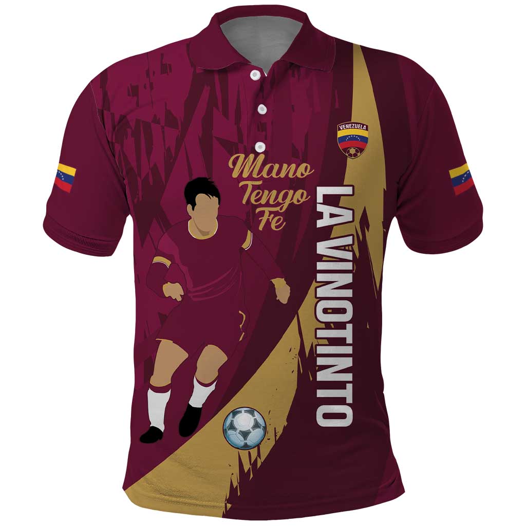 Custom Venezuela Football Polo Shirt Mano Tengo Fe La Vinotinto LT14