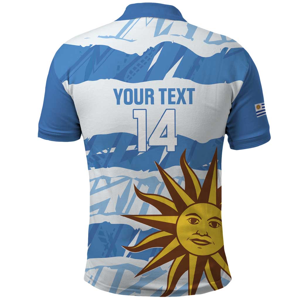 Custom Uruguay Football Polo Shirt Vamo La Celeste LT14