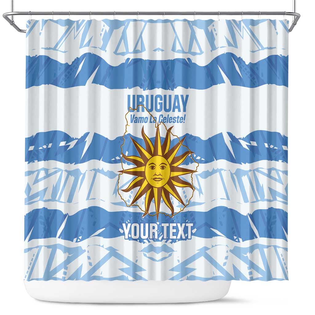 Custom Uruguay Football Shower Curtain Vamo La Celeste LT14