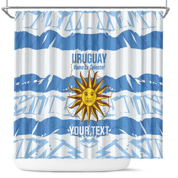 Custom Uruguay Football Shower Curtain Vamo La Celeste LT14